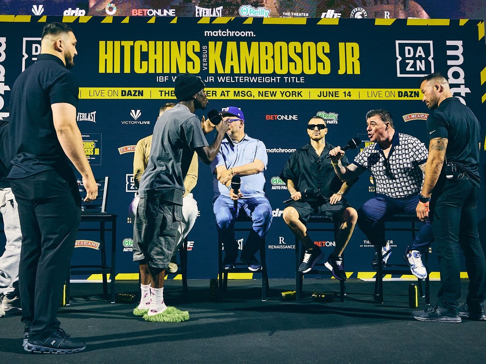 Scuffle Erupts After Richardson Hitchins Challenges George Kambosos To $50,000 Bet 