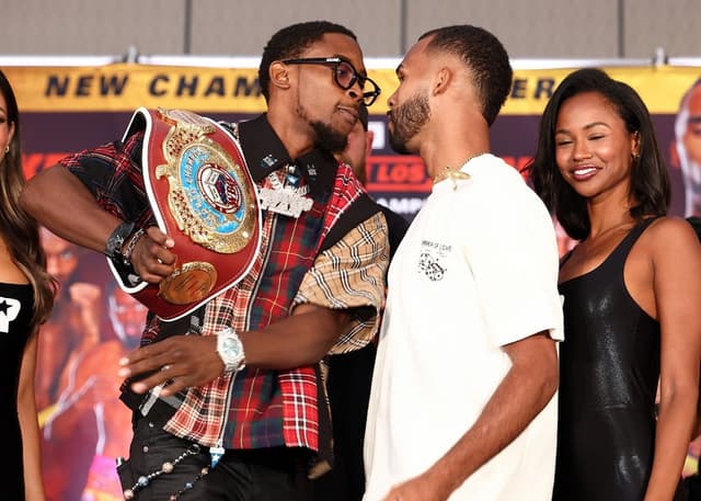 Photos: Keyshawn Davis, Edwin De Los Santos - Heated Face-Off