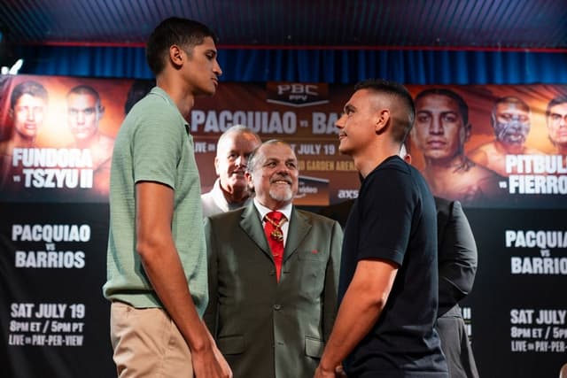 Photos: Sebastian Fundora, Tim Tszyu - Face To Face in Las Vegas