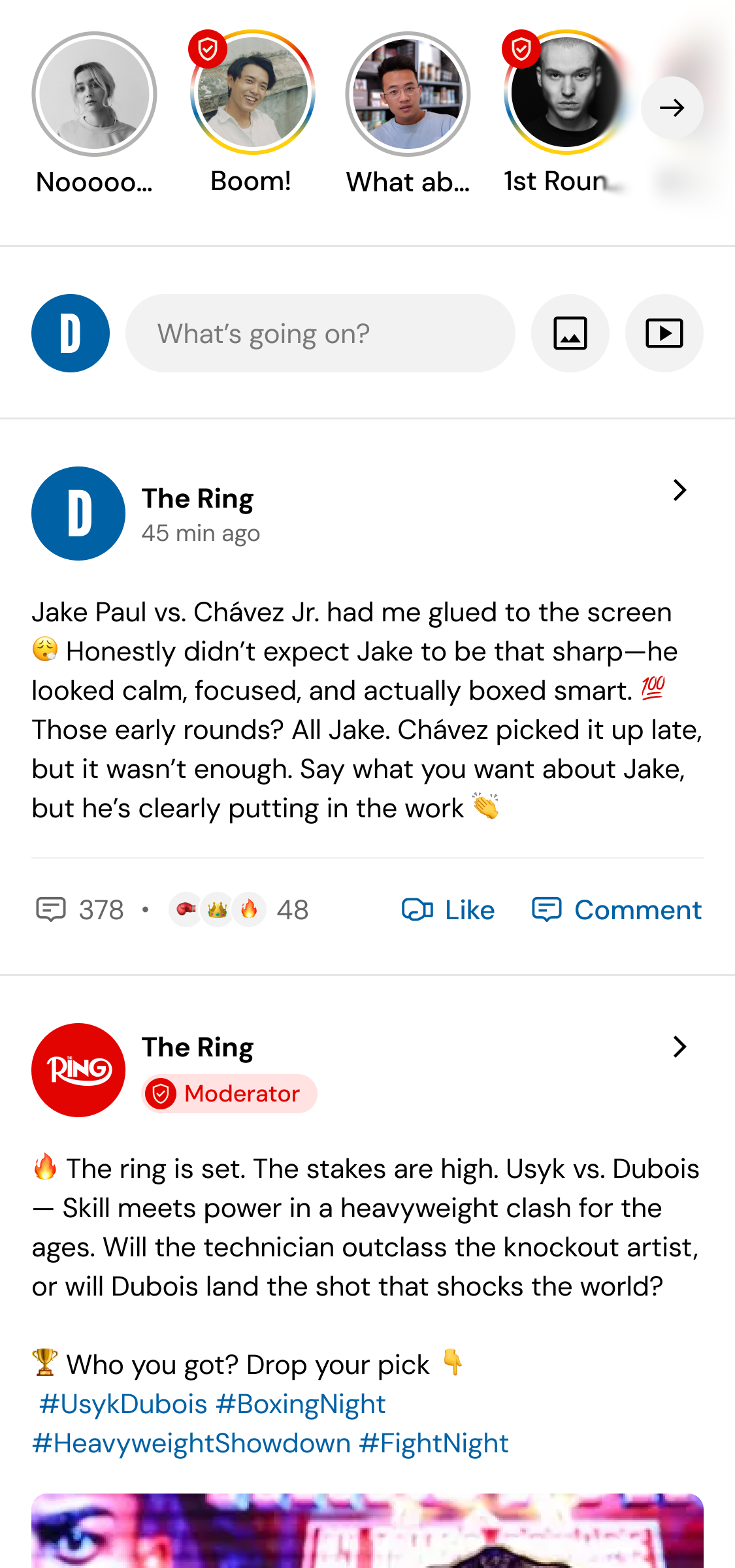 Sign in to enter the Fanzone, where real fans trade takes, break down bouts, and stay ahead of every round.